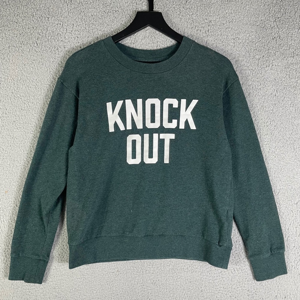 Banana Republic Knock Out‎ Crewneck Sweatshirt Dark Green Women's Small - Picture 5 of 8
